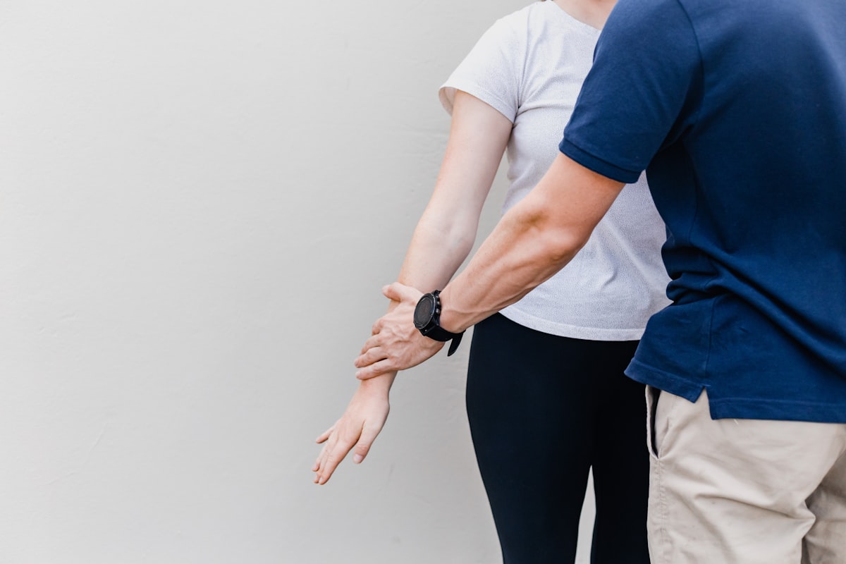Person demonstrating proper movement form and posture